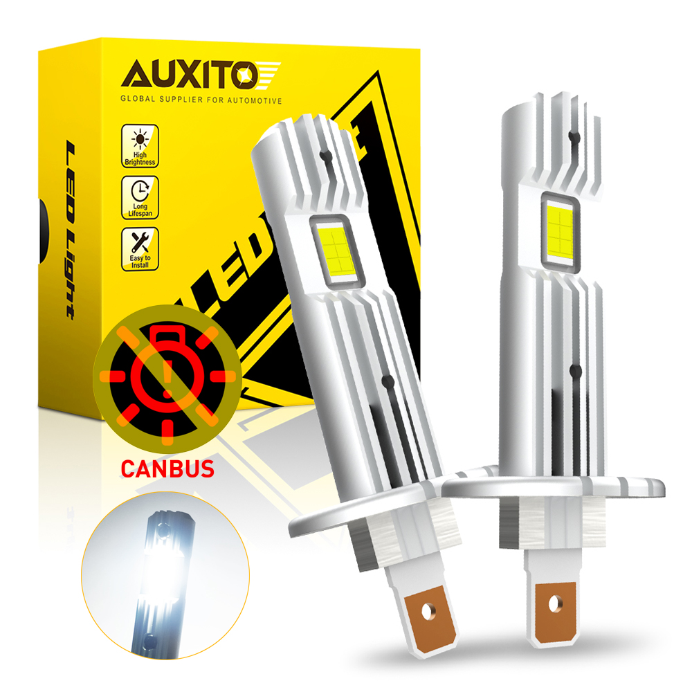 Led Headlight Bulb Canbus Error Free - AUXITO 2x 12000LM Error Free H1