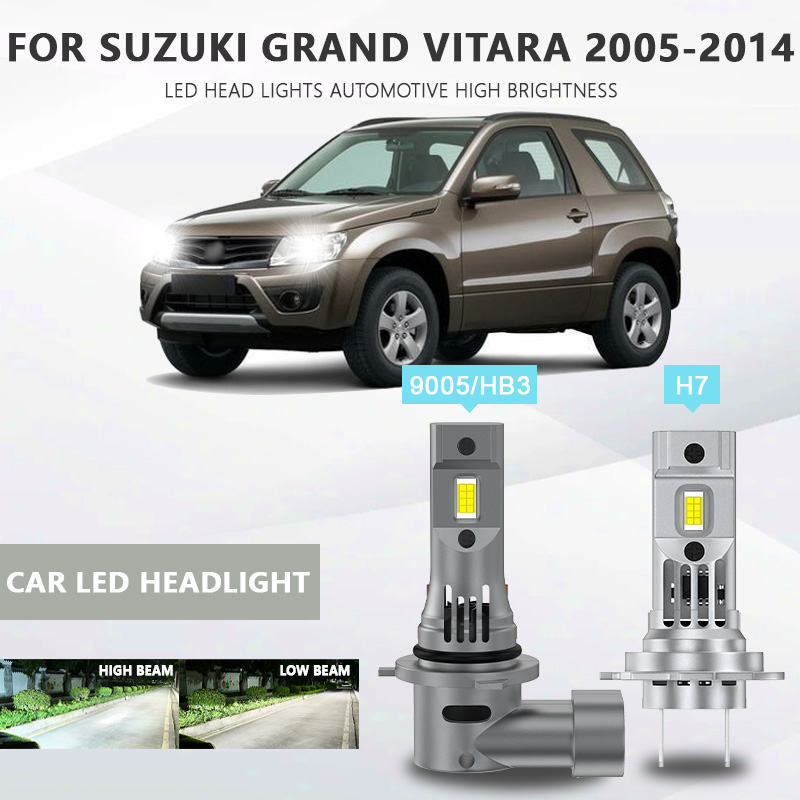 Led Headlight Bulb H7 20000Lm - 2PCS CANbus For Suzuki Grand Vitara