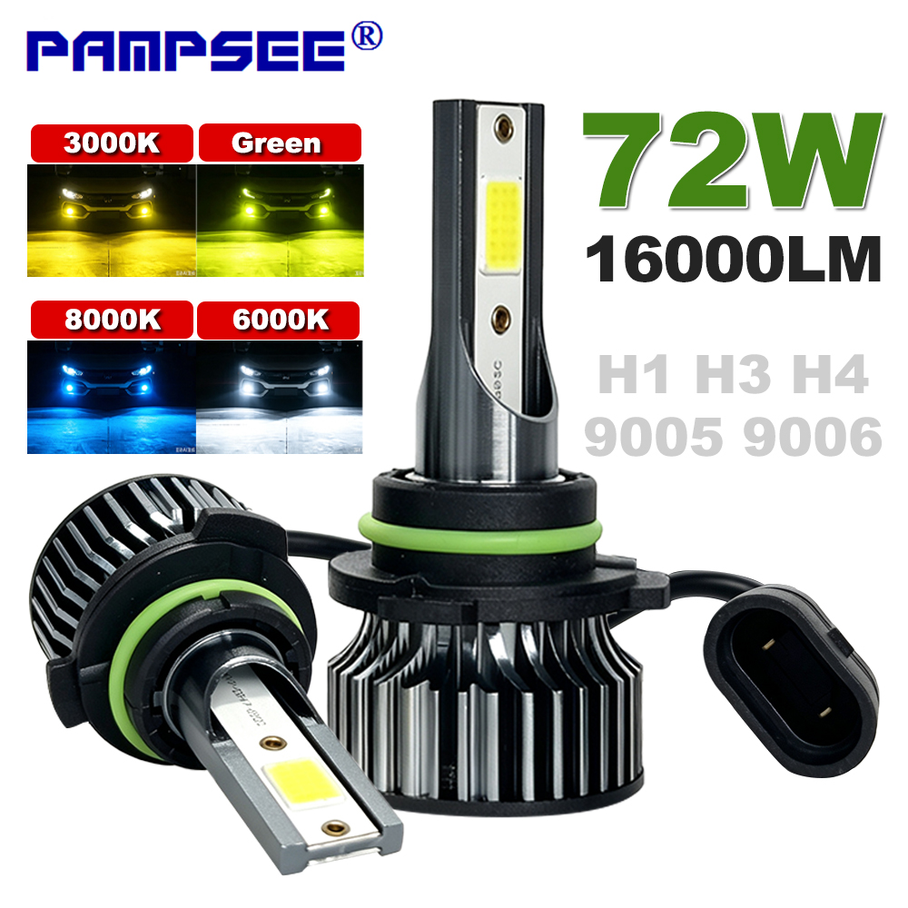 Car Led Bulb H1 H3 H8 H11 - 72W 16000LM Car Headlight H4 H7