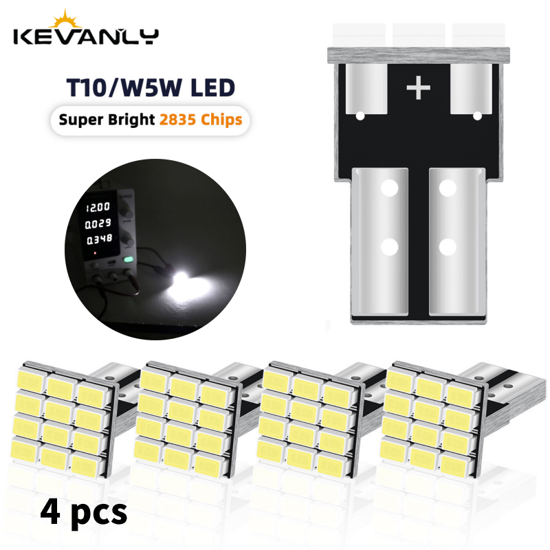 Led Tail Light Bulb Canbus - 4Pcs T10 W5W Canbus 1206 12SMD