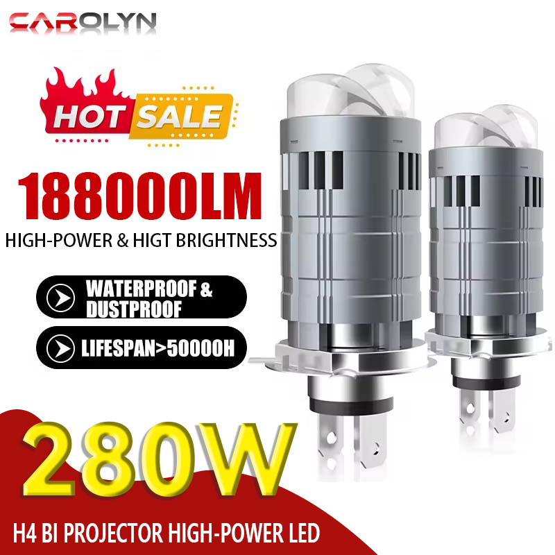 Motorcycle Led Headlight Bulb H4 - H4 Bi Mini LED Projector Lens