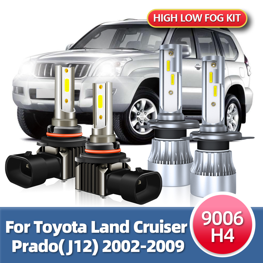 Led Headlight H4 Hi Lo 120W - Combo 4x LED Headlight CSP Bulbs