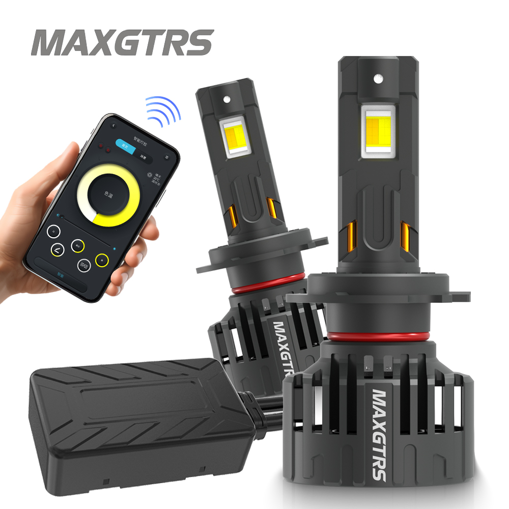 Car Led Bulb H1 H3 H8 H11 - H7 APP Control Car Headlight Bulbs