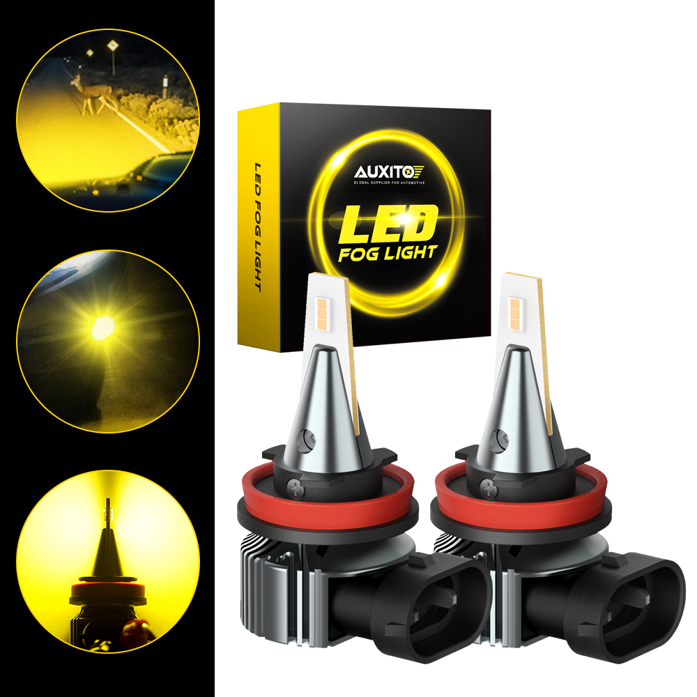 Led Fog Light H11 3000K Yellow - AUXITO 2Pcs H11 H8 LED Fog