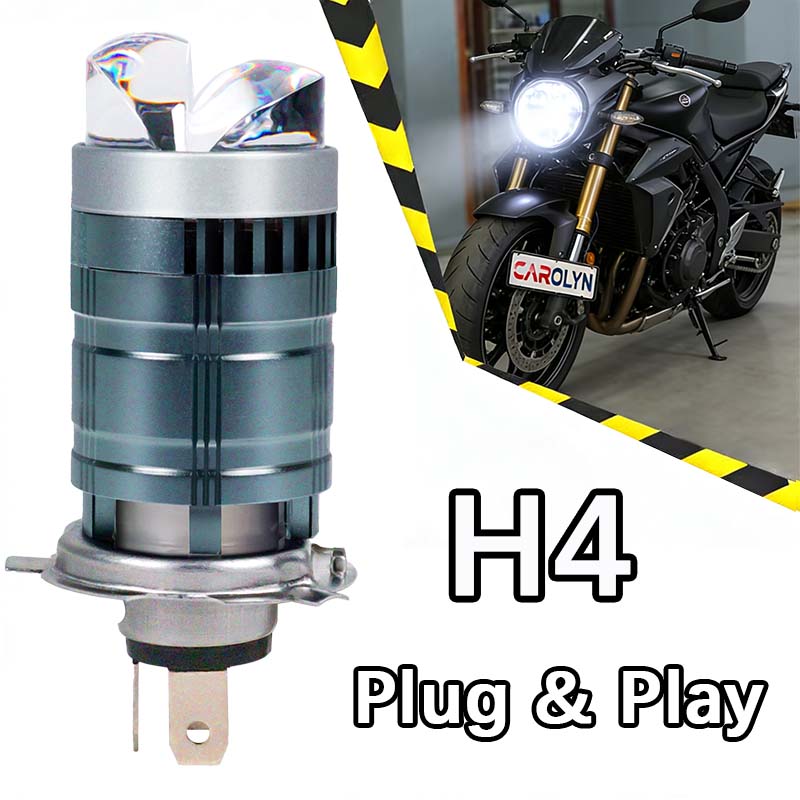 Motorcycle Led Headlight Bulb H4 - H4 Bi Mini LED Projector Lens
