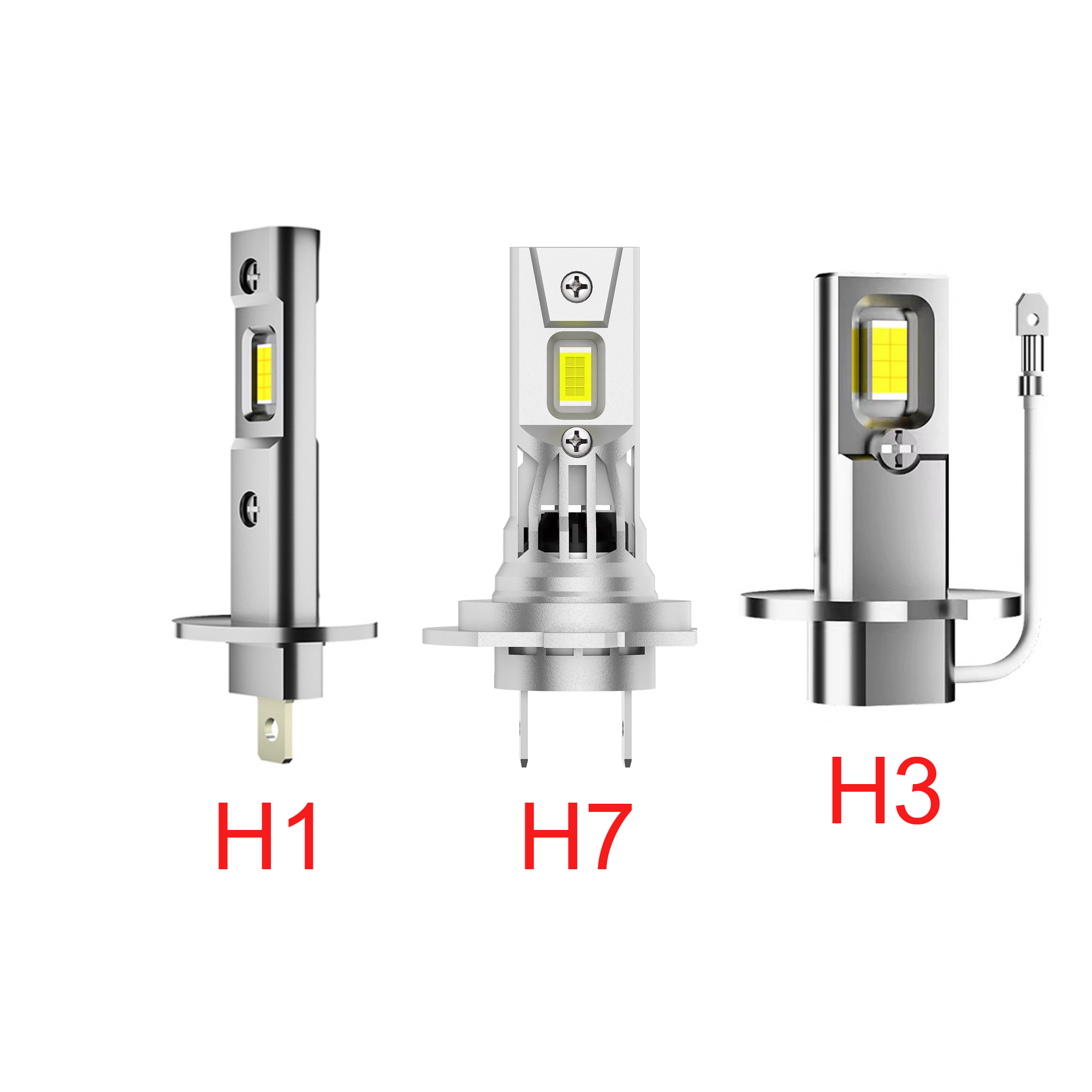 Car Led Headlight 9005 9006 - 2Pcs LED H1 H3 Car Headlight