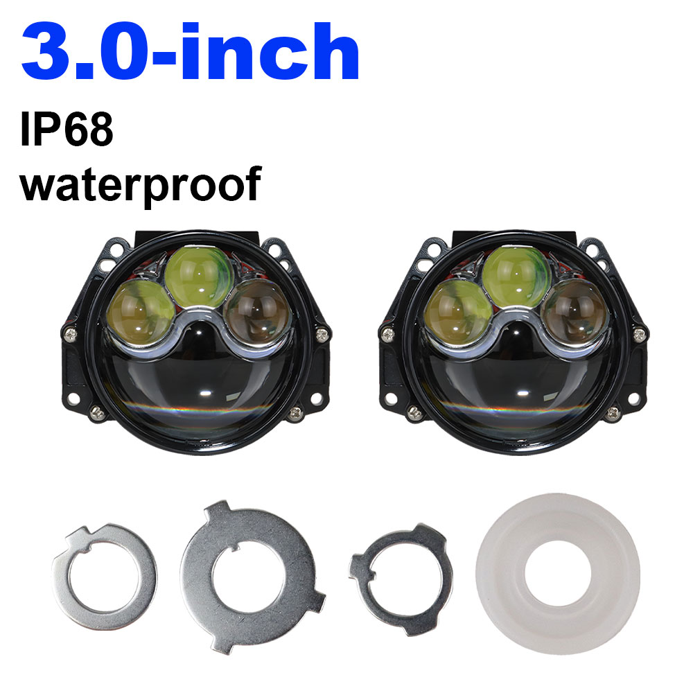 1/2PCS 3 Inch K201 Dual Laser  - огляд і ціна Laser Led Headlight Projector Lens