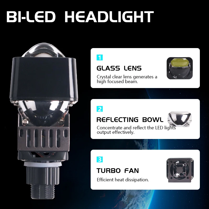 SANVI Bi Led Module 1.5 Inch M - огляд і ціна Car Led Headlight 9005 9006
