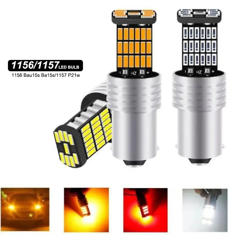 2PCS 1157 1156 BA15S P21W W16W - огляд і ціна Led Tail Light Bulb Canbus