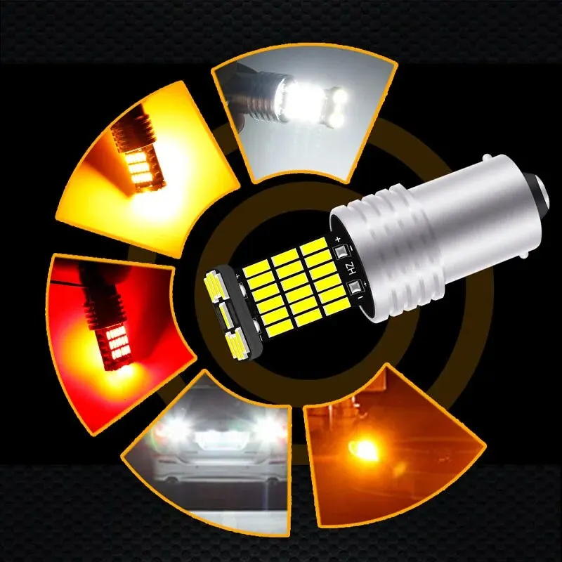 2PCS 1157 1156 BA15S P21W W16W - огляд і ціна Led Tail Light Bulb Canbus
