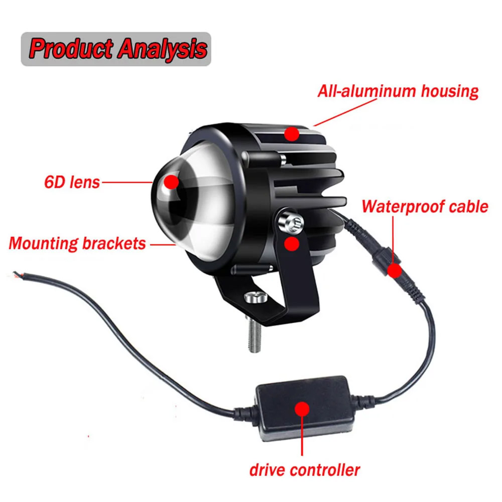 Motorcycle Projector Laser Lig - огляд і ціна Laser Led Headlight Projector Lens