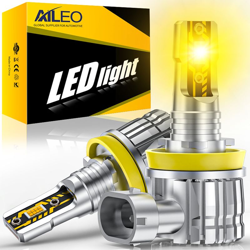 AILEO 2 PCS H11 LED H8 LED HB4 - огляд і ціна Led Fog Light H11 3000K Yellow