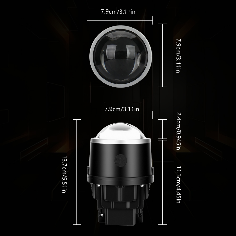 New 3.0 Inch Bi-Projector Lens - огляд і ціна Led Fog Light H11 3000K Yellow