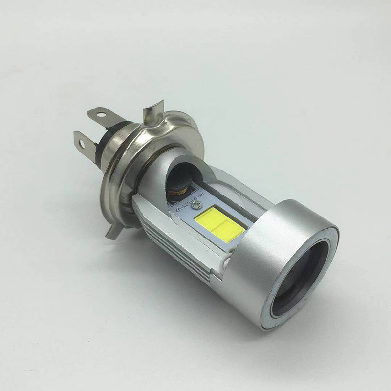 25W 12V Blue Red Angel Eye H4  - огляд і ціна Motorcycle Led Headlight Bulb H4
