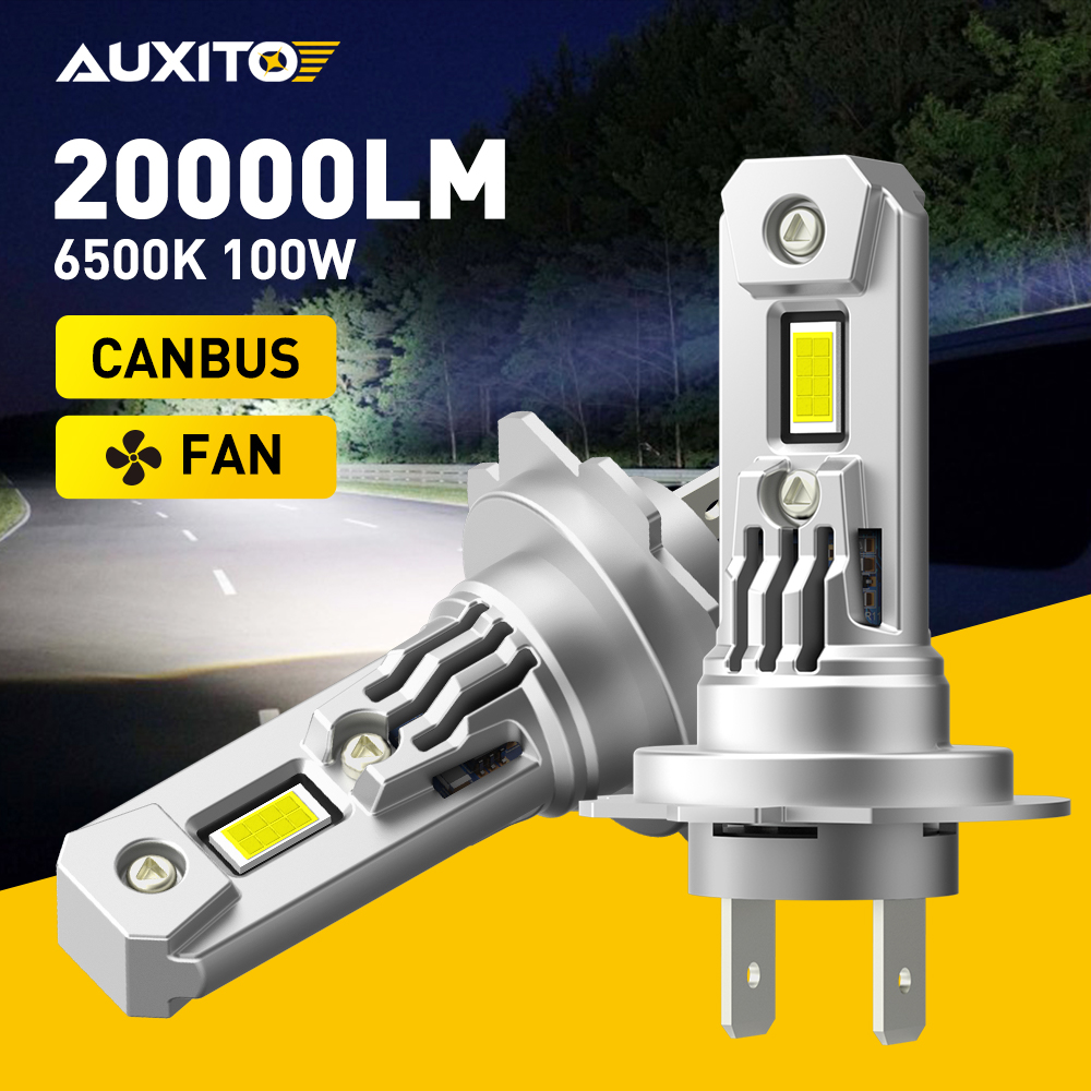 AUXITO 2Pcs 100W 20000LM Turbo - огляд і ціна Led Headlight Bulb H7 20000Lm