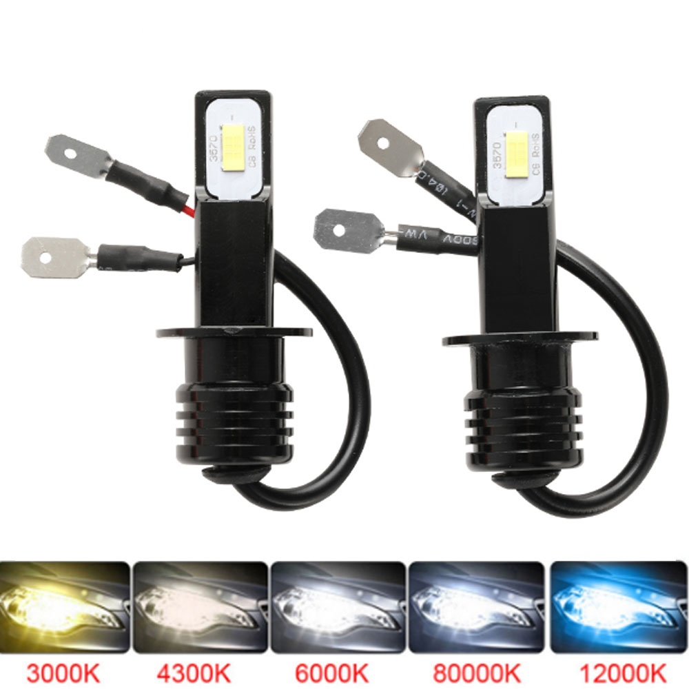 2Pcs Led H1 H3 H4 H7 HB4 HB3 9 - огляд і ціна Led Headlight Bulb H7 20000Lm
