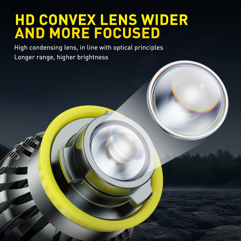 2Pcs AUXITO Laser Lens Car H11 - огляд і ціна Led Fog Light H11 3000K Yellow