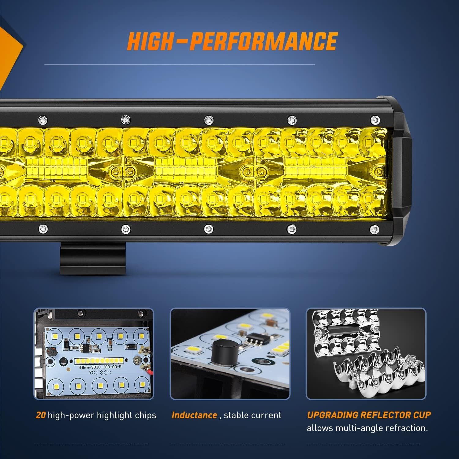 Nilight 12Inch Amber LED Light - огляд і ціна Led Work Light Bar 12 Inch Offroad