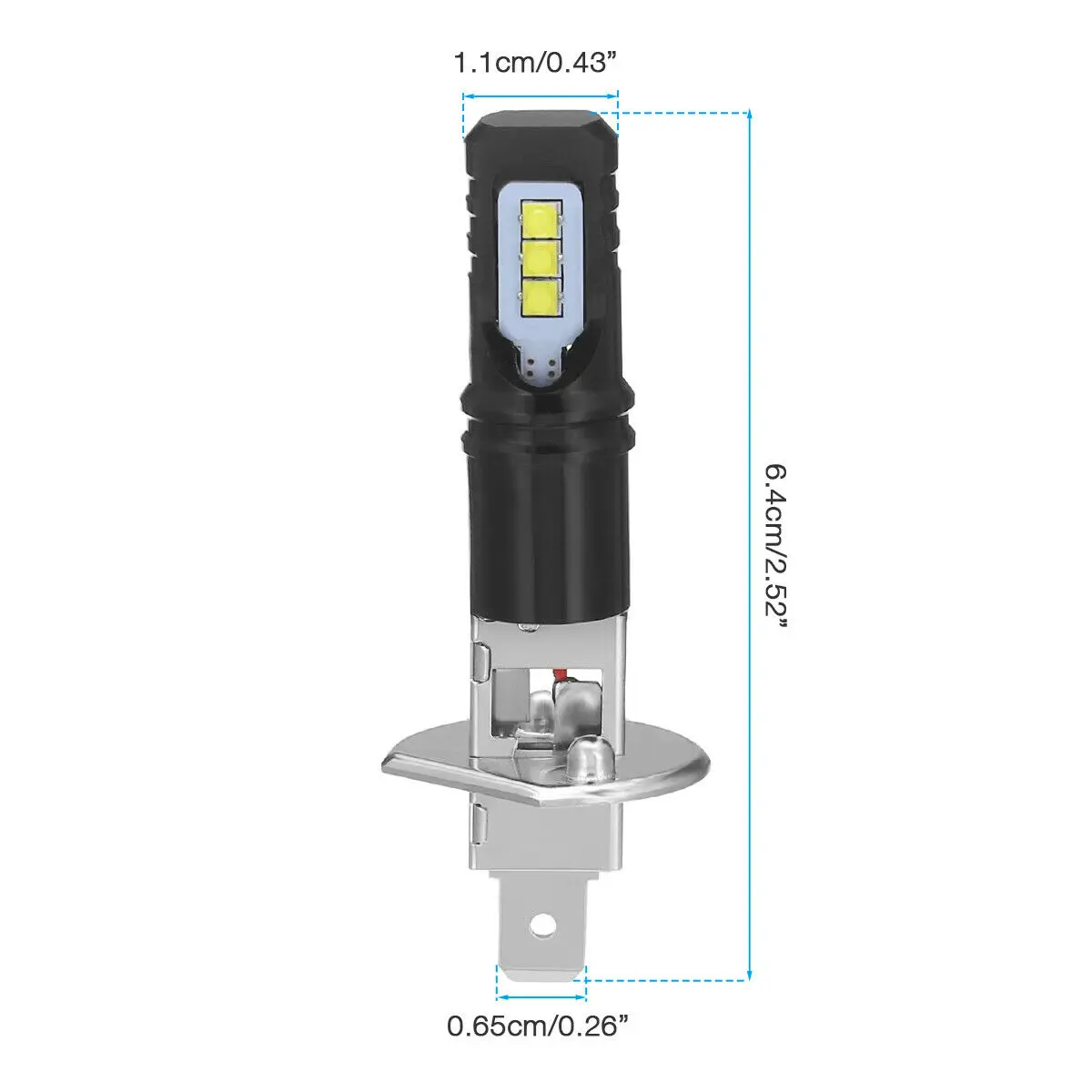 2Pcs 12000LM H1 H3 LED Headlig - огляд і ціна Led Headlight 6500K White 12000Lm