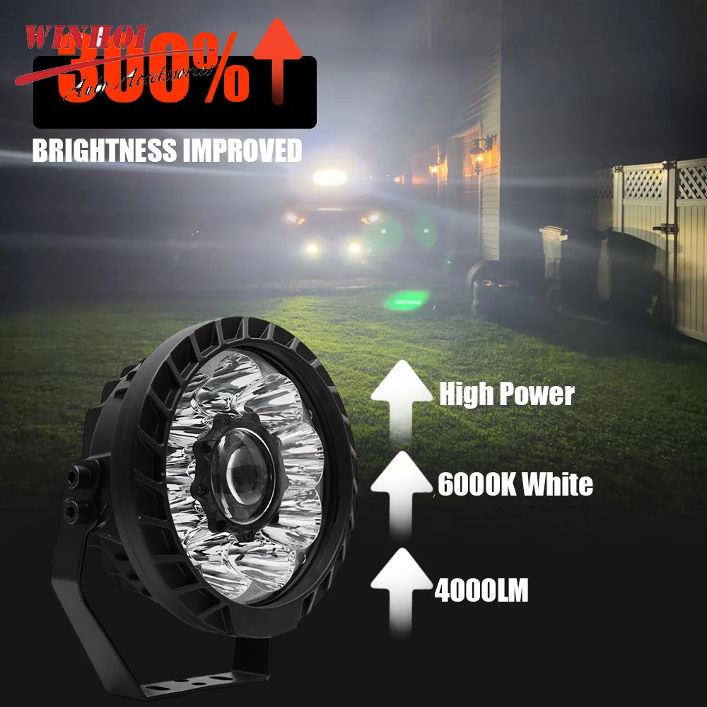 2PCS 7 Inch LED Headlights 12- - огляд і ціна Led Work Light Bar 12 Inch Offroad
