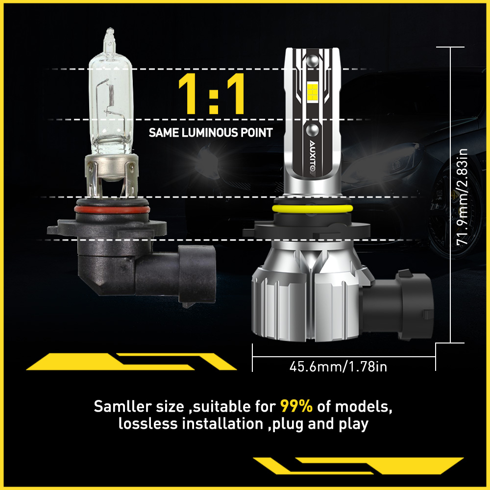 AUXITO 2Pcs 9006 HB4 H11 LED F - огляд і ціна Car Led Headlight 9005 9006