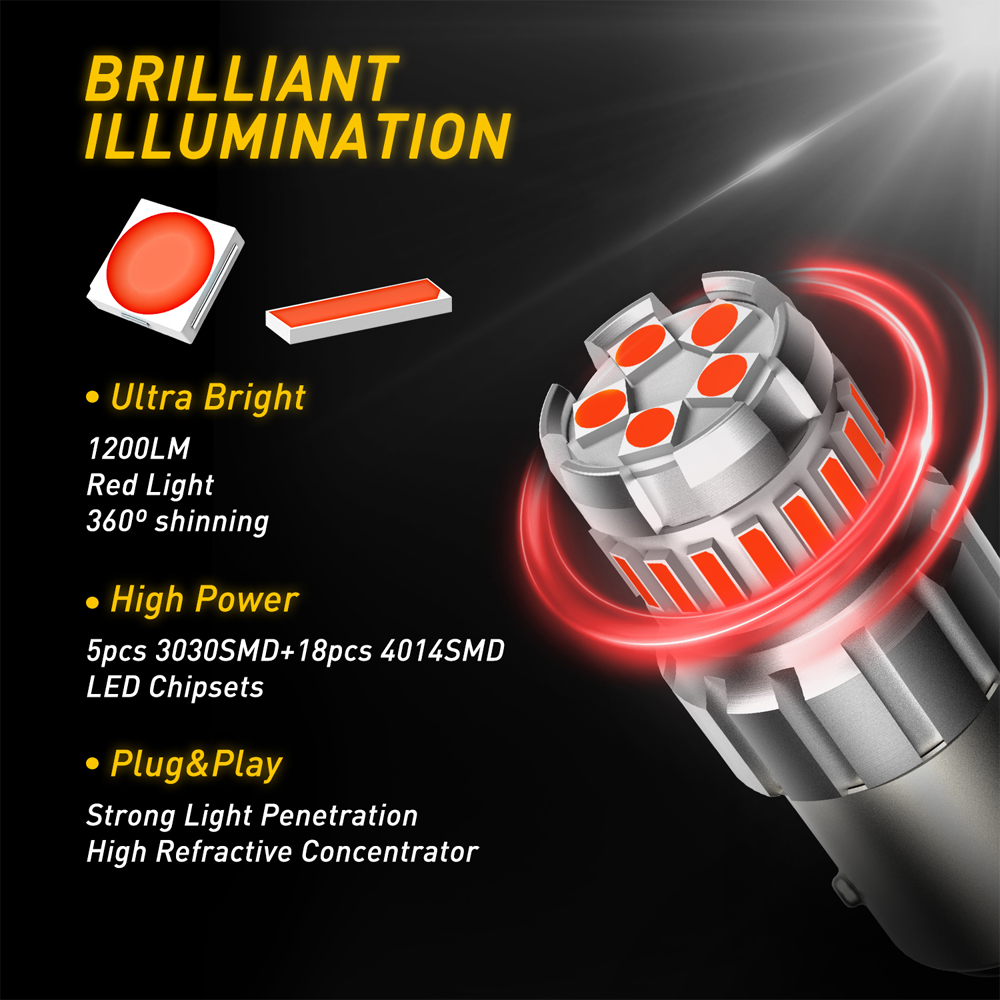 AUXITO 2Pcs 1157 BAY15D P21/5W - огляд і ціна Led Tail Light Bulb Canbus