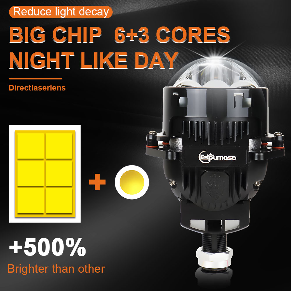 3 Inch Bi LED Laser Projector  - огляд і ціна Laser Led Headlight Projector Lens