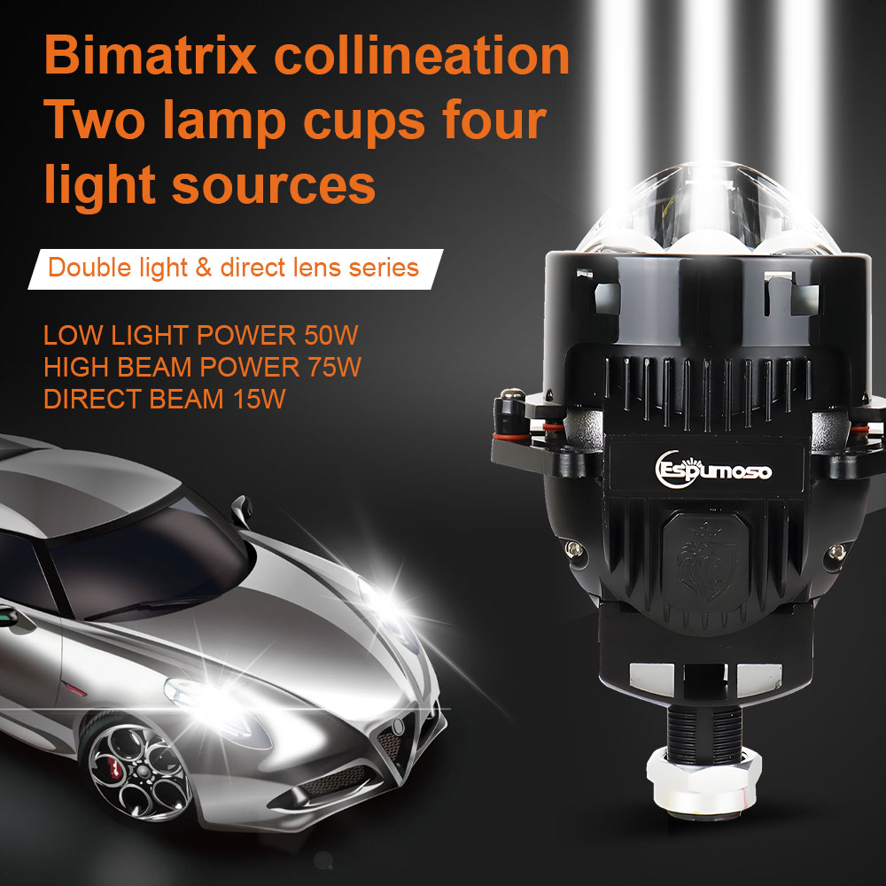 3 Inch Bi LED Laser Projector  - огляд і ціна Laser Led Headlight Projector Lens
