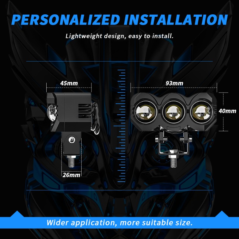 LED Motorcycle Spotlight Owl S - огляд і ціна Led Headlight 6500K White 12000Lm