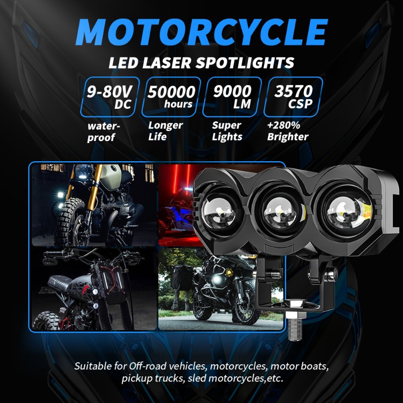 LED Motorcycle Spotlight Owl S - огляд і ціна Led Headlight 6500K White 12000Lm