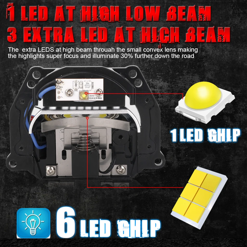Bi LED Projector Lenses 3 Inch - огляд і ціна Laser Led Headlight Projector Lens