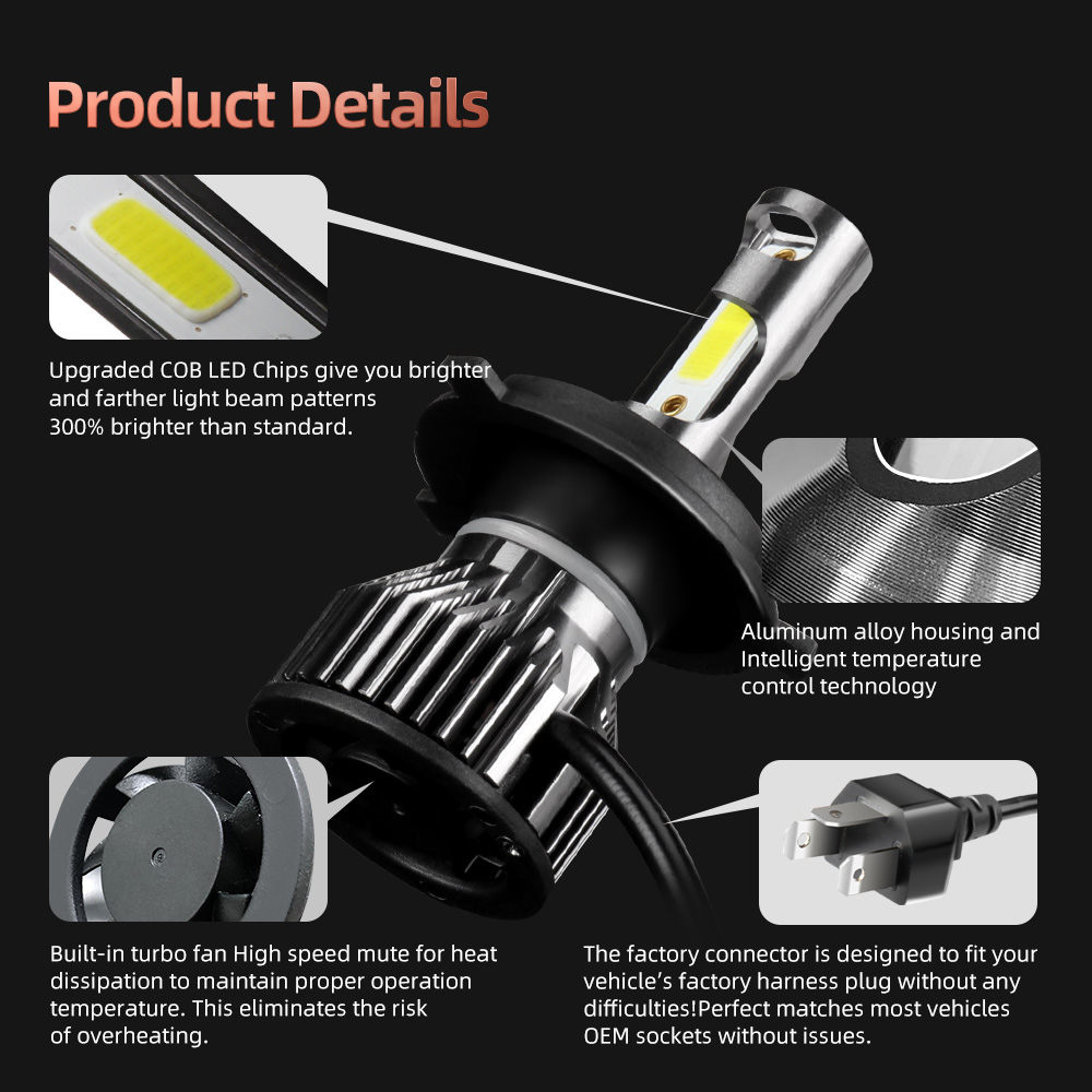 For Piaggio Liberty 50 150 2,0 - огляд і ціна Motorcycle Led Headlight Bulb H4