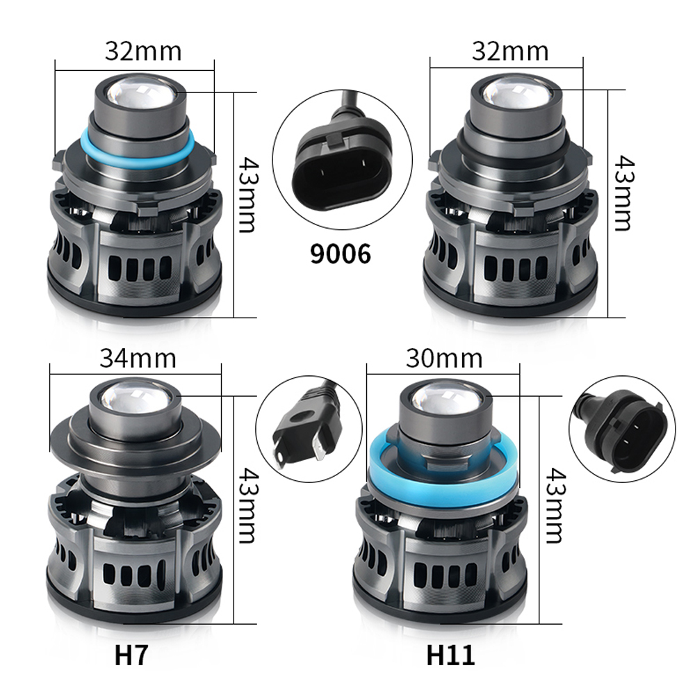 Automotive H7 9006 Laser Headl - огляд і ціна Car Led Headlight 9005 9006