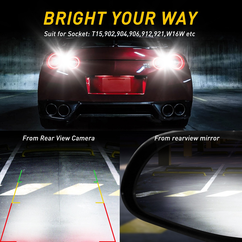 AUXITO 2Pcs 2000LM 921 912 T15 - огляд і ціна Led Tail Light Bulb Canbus