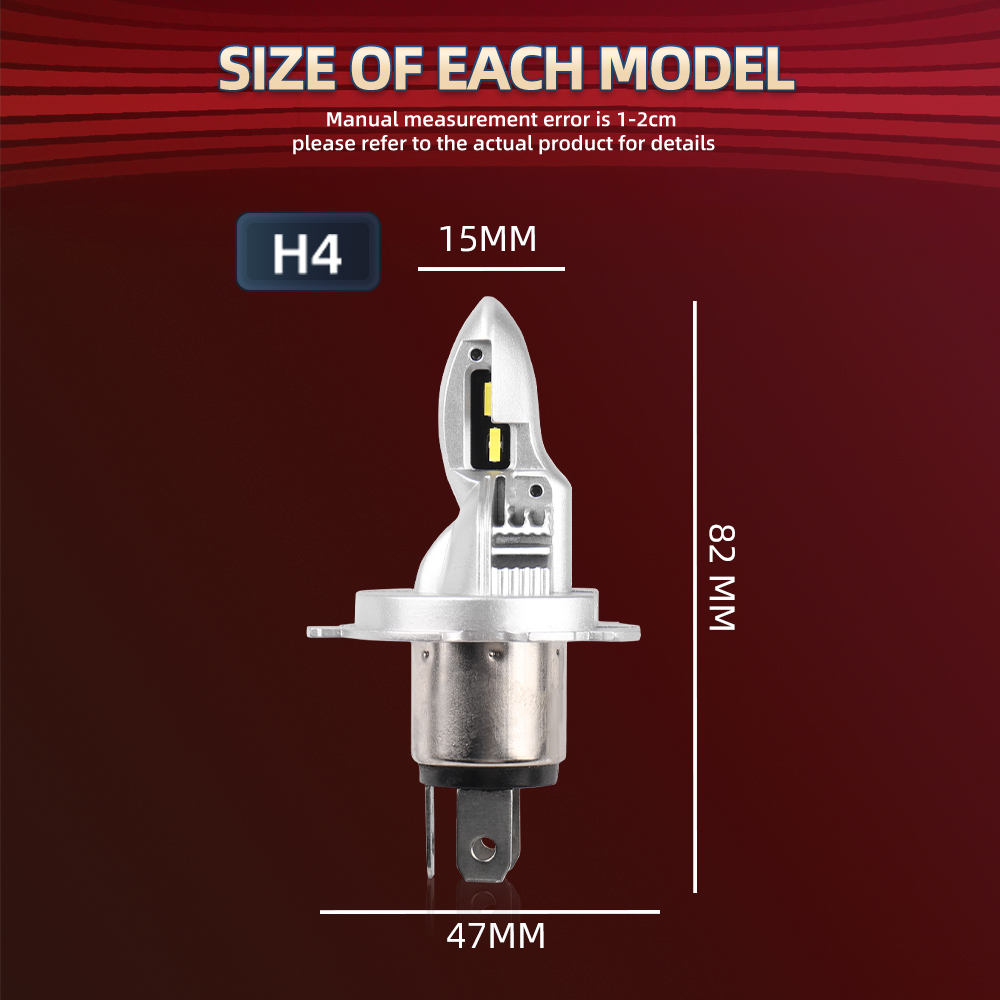1PC Motorcycle H4 Headlight Bu - огляд і ціна Motorcycle Led Headlight Bulb H4