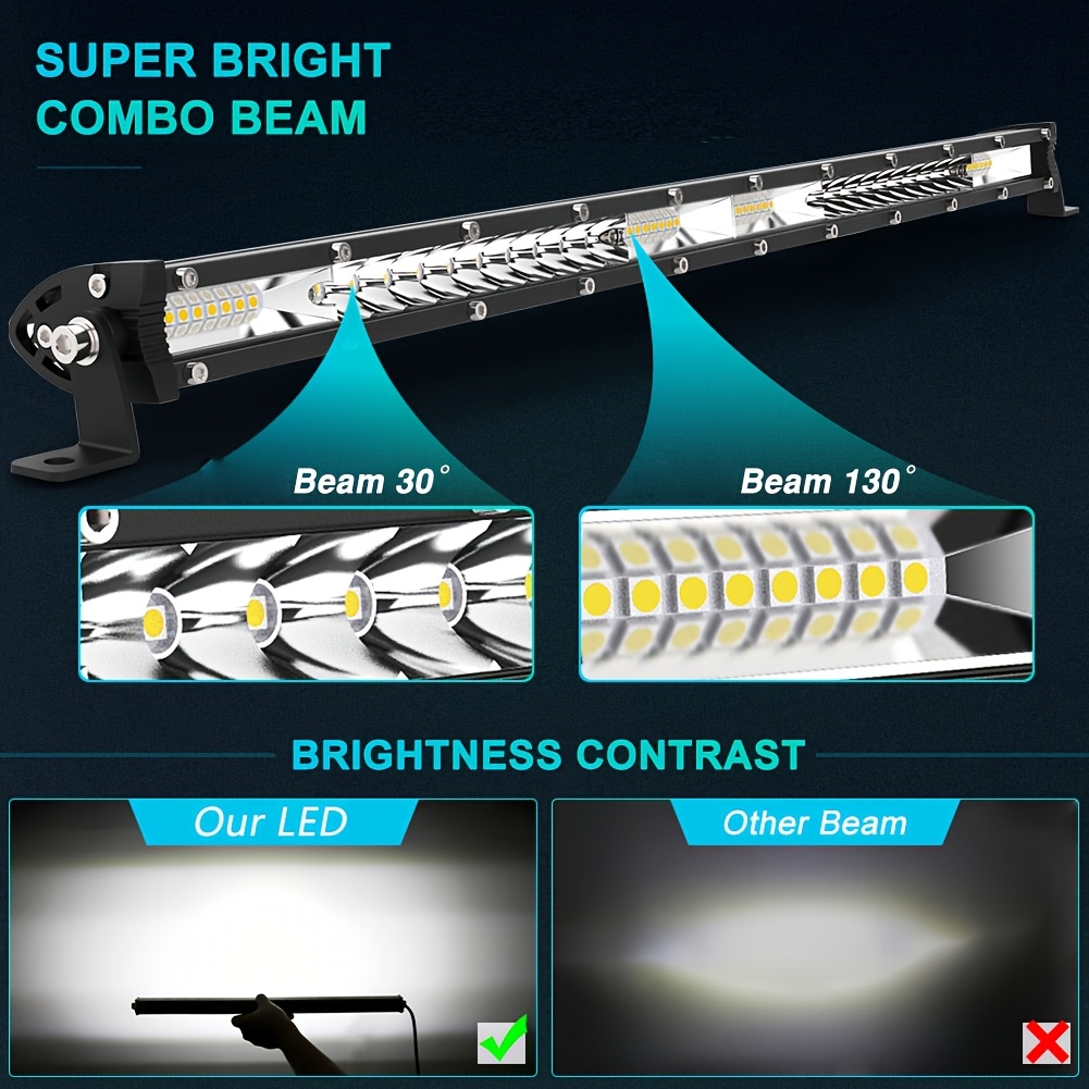 20 Inch LED Slim Single Row Wo - огляд і ціна Led Work Light Bar 12 Inch Offroad