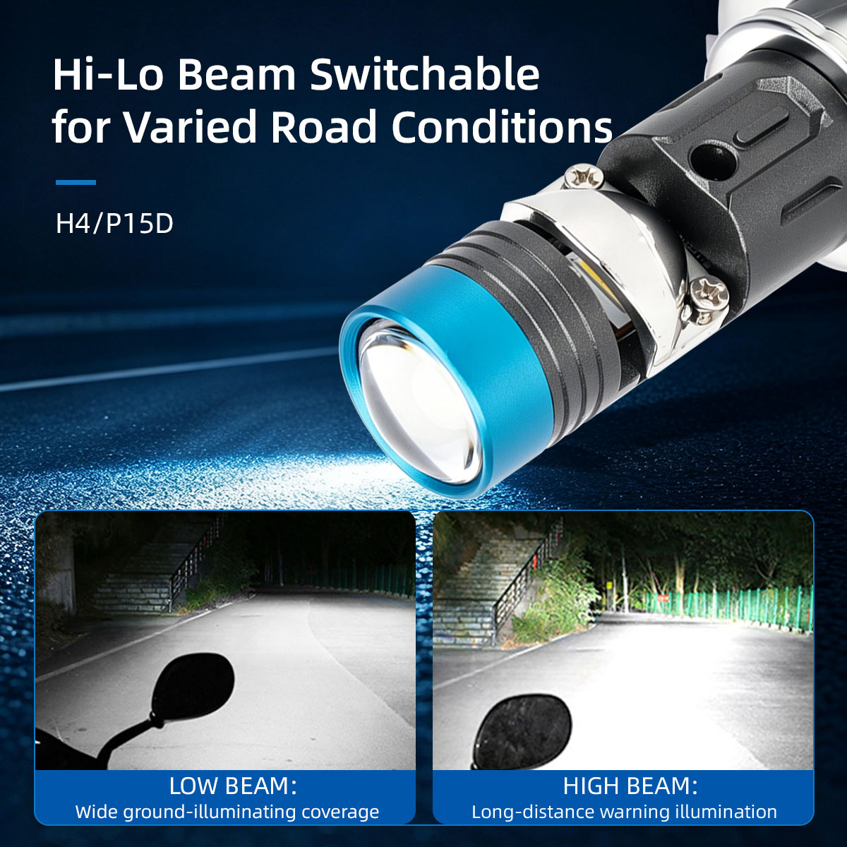 H4 P15D LED Bulb Motorcycle He - огляд і ціна Motorcycle Led Headlight Bulb H4