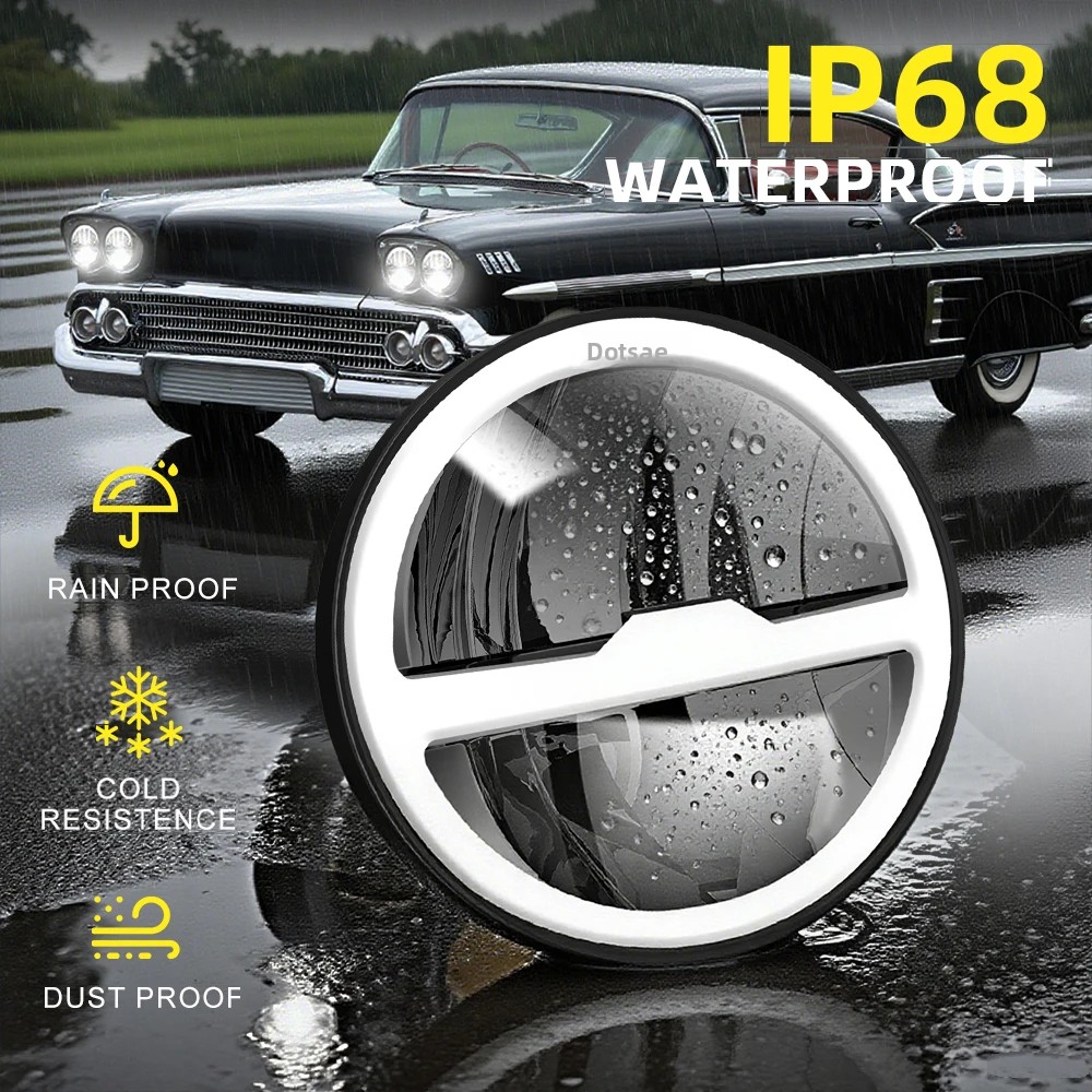 HAOLIDE 5.75inch Led Motorcycl - огляд і ціна Motorcycle Led Headlight Bulb H4