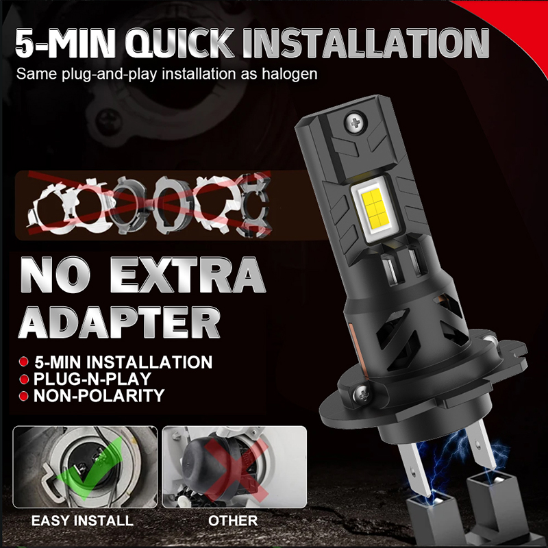 2PCS H7 LED Headlight Bulb 100 - огляд і ціна Led Headlight Bulb H7 20000Lm