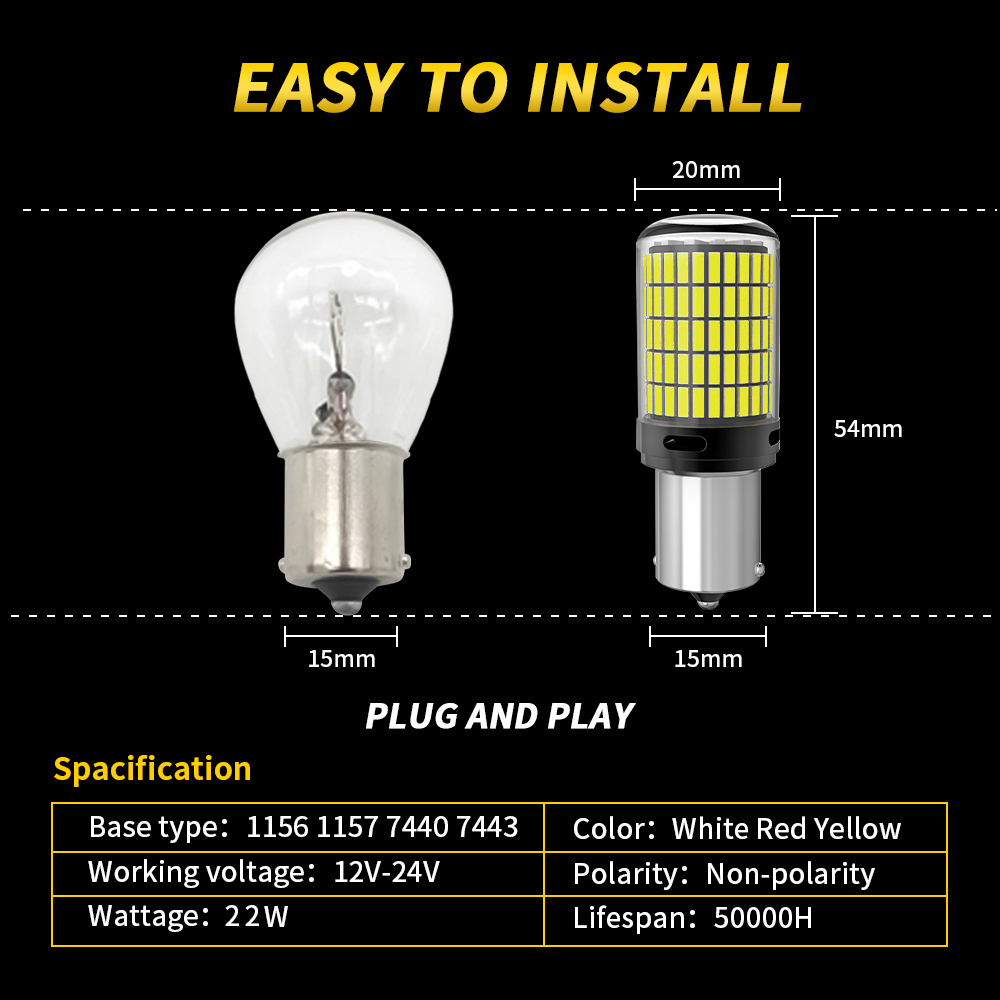 Oprah 2pcs Super Bright Car LE - огляд і ціна Led Tail Light Bulb Canbus