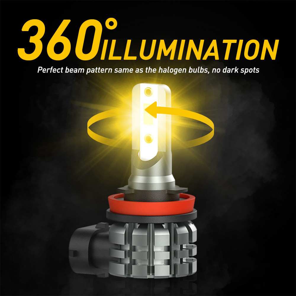 AUXITO 2Pcs H11 H8 LED Fog Lig - огляд і ціна Led Fog Light H11 3000K Yellow