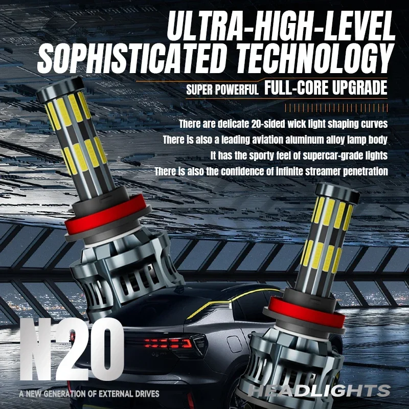 OVEHEL 20 Side LED 20000LM 300 - огляд і ціна Led Headlight Bulb H7 20000Lm