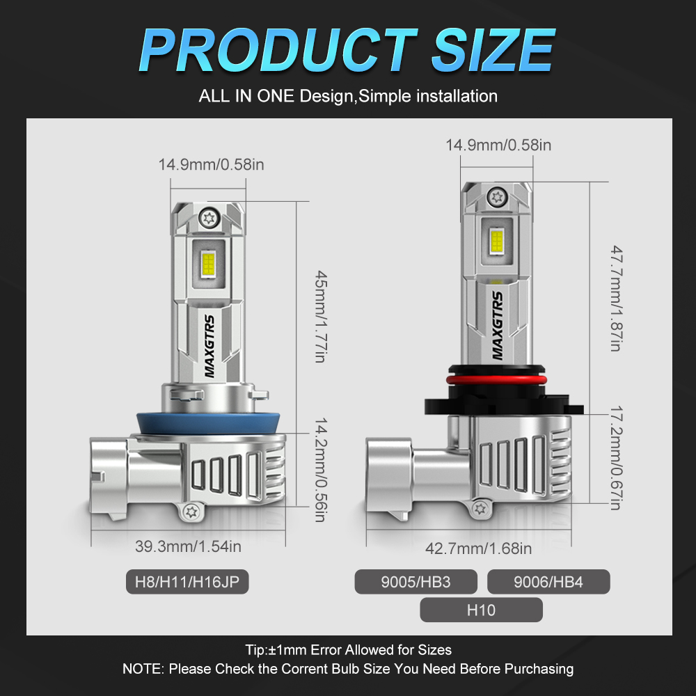 2Pcs H10 H11 LED Headlight Bul - огляд і ціна Car Led Headlight 9005 9006