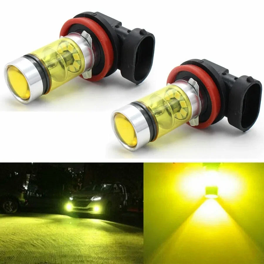 2PCS H8 H11 LED Fog Light Bulb - огляд і ціна Led Fog Light H11 3000K Yellow