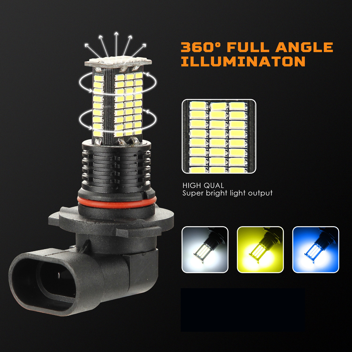 H8 LED H7 H11 Led Fog Lights H - огляд і ціна Led Fog Light H11 3000K Yellow
