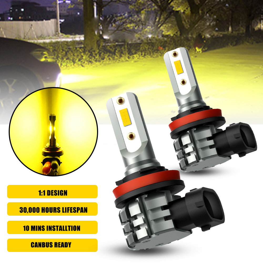 2Pcs AUXITO H8 H11 LED Fog Lig - огляд і ціна Led Fog Light H11 3000K Yellow