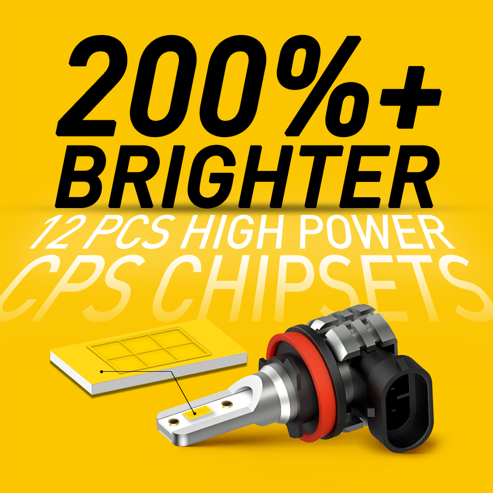 2Pcs AUXITO H8 H11 LED Fog Lig - огляд і ціна Led Fog Light H11 3000K Yellow