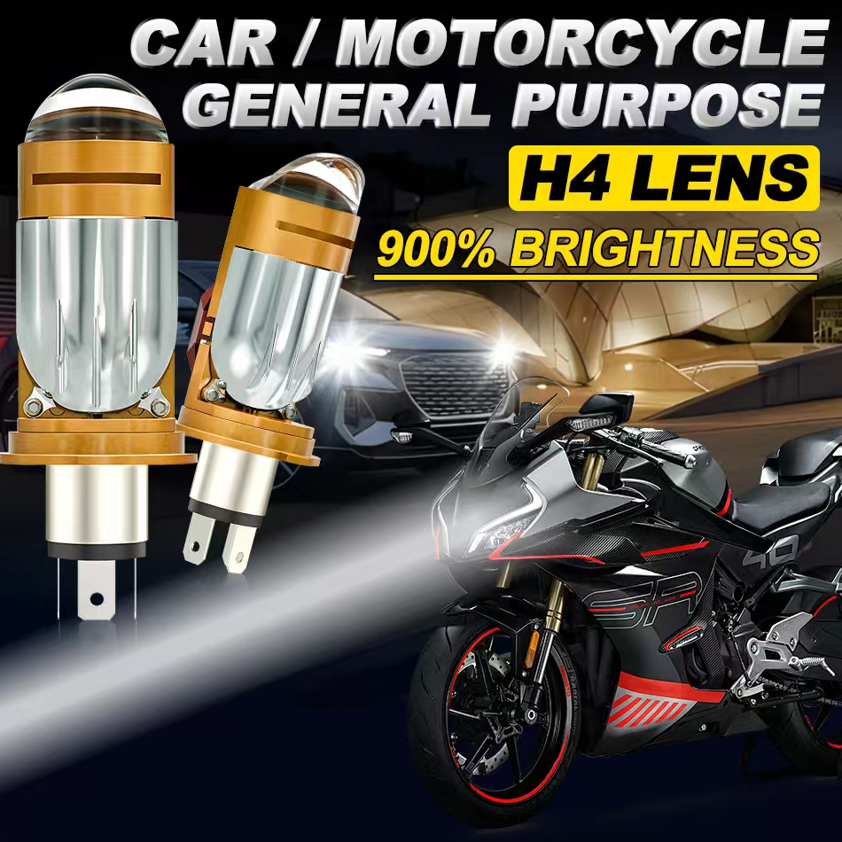 CAMOTO Bi LED Lens Projector H - огляд і ціна Motorcycle Led Headlight Bulb H4