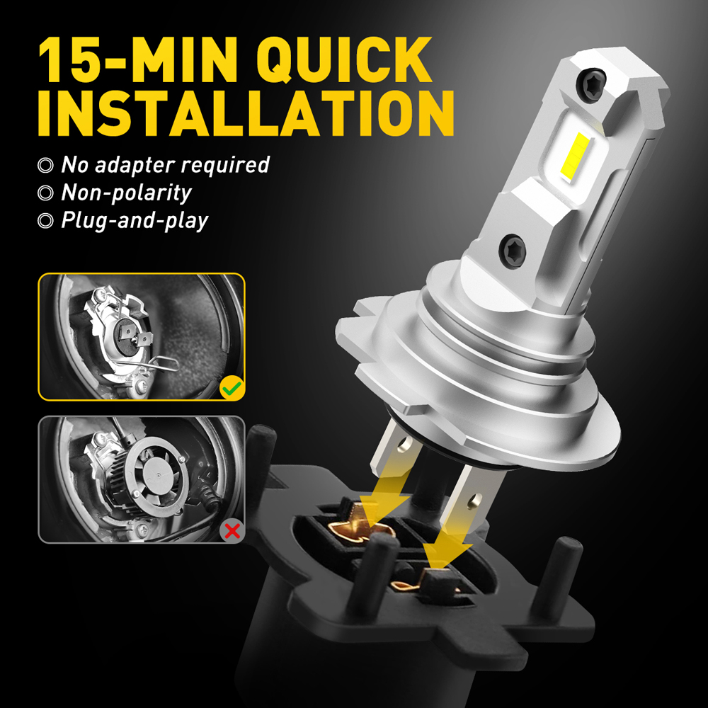 AUXITO 2Pcs 12000Lm CSP Chip L - огляд і ціна Led Headlight 6500K White 12000Lm