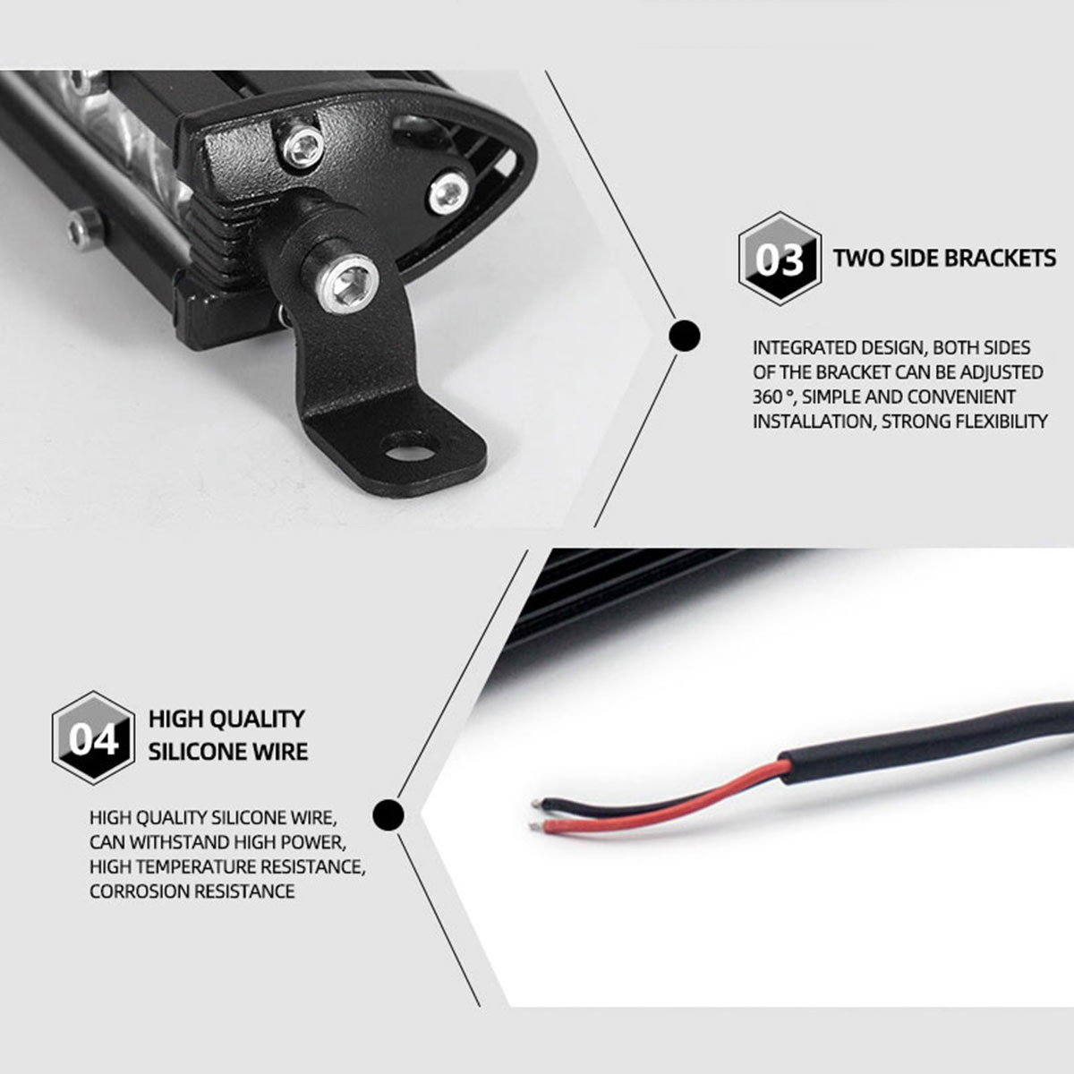 Car LED Work Light Bar 8.8'' 1 - огляд і ціна Led Work Light Bar 12 Inch Offroad